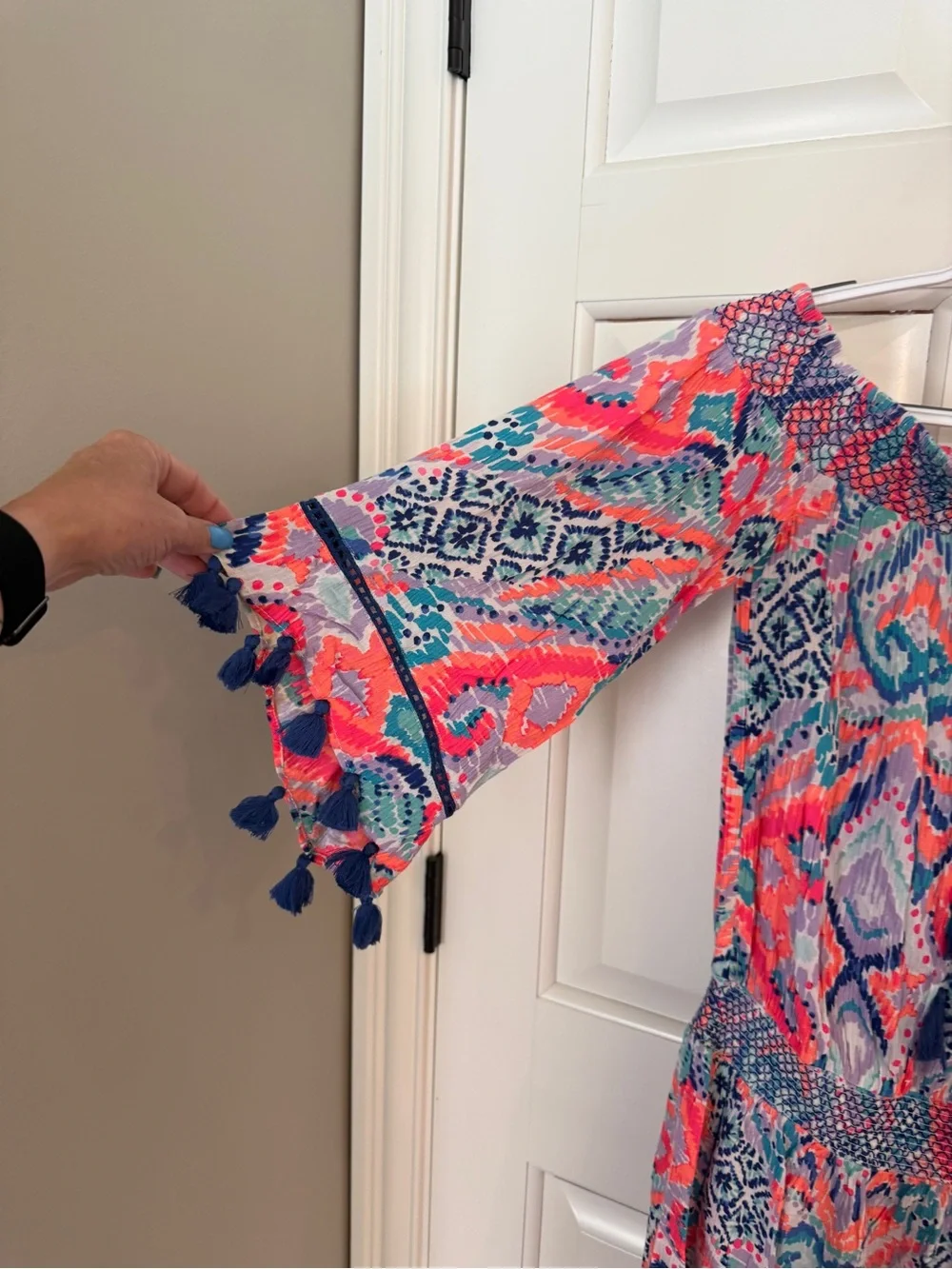 Lilly Pulitzer Joelle Mini Dress Tassels on Sleeves 25575